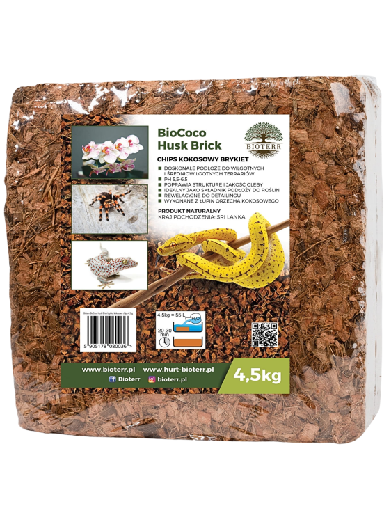 Brykiet Kokosowy | Chips | Naturalne podłoże | 4,5kg od ParrotPlanet.pl