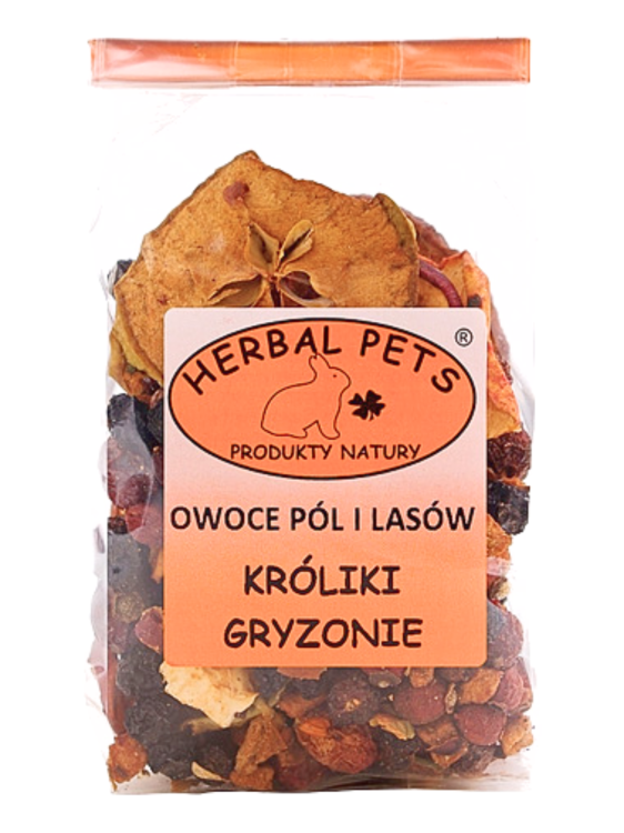 Wspierająca Mieszanka Owoce pól i lasów dla królików i gryzoni – naturalne wsparcie zdrowia 100g od ParrotPlanet.pl