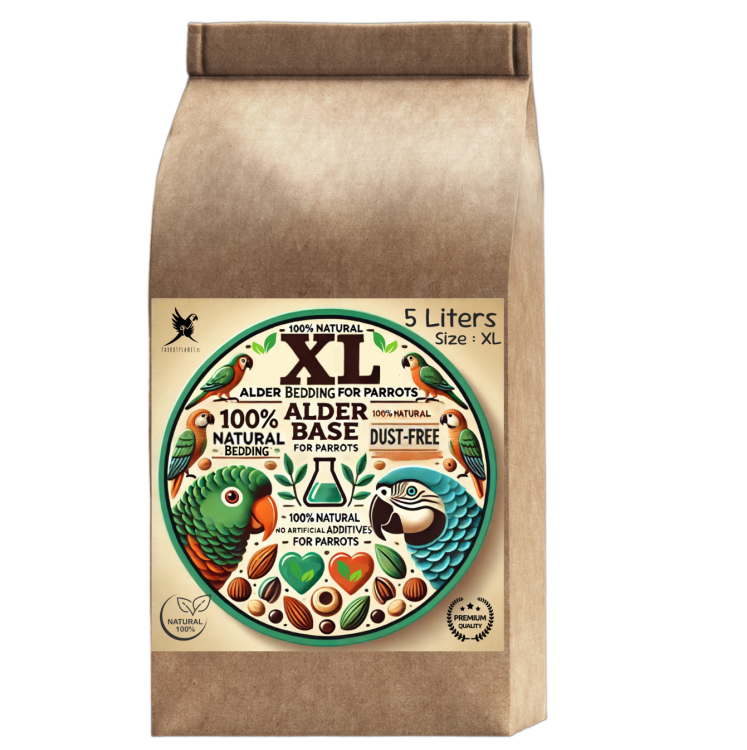 Olchowe Zrębki, Rozmiar XL – Naturalne Podłoże dla Dużych Papug, 5 litrów od ParrotPlanet.pl