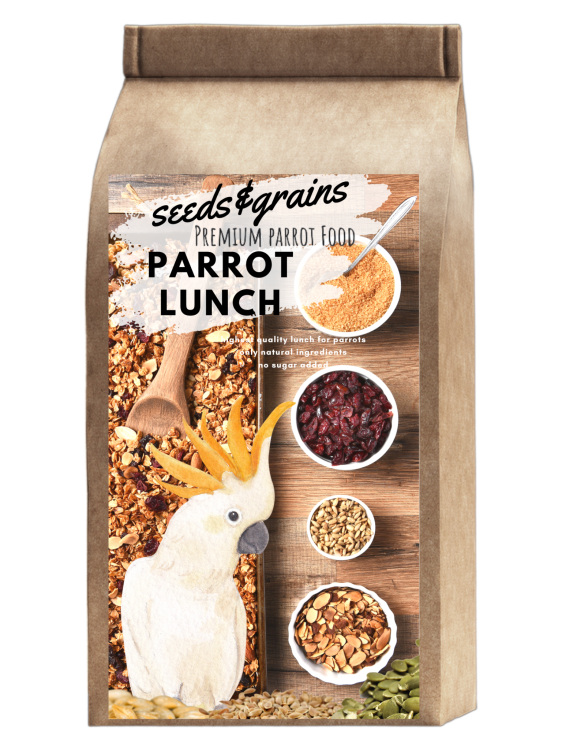 Seeds & Grains Parrot Lunch | Danie obiadowe lub śniadaniowe dla papug | Szybkie, zdrowe i pyszne | Na ciepło lub Zimno od ParrotPlanet.pl