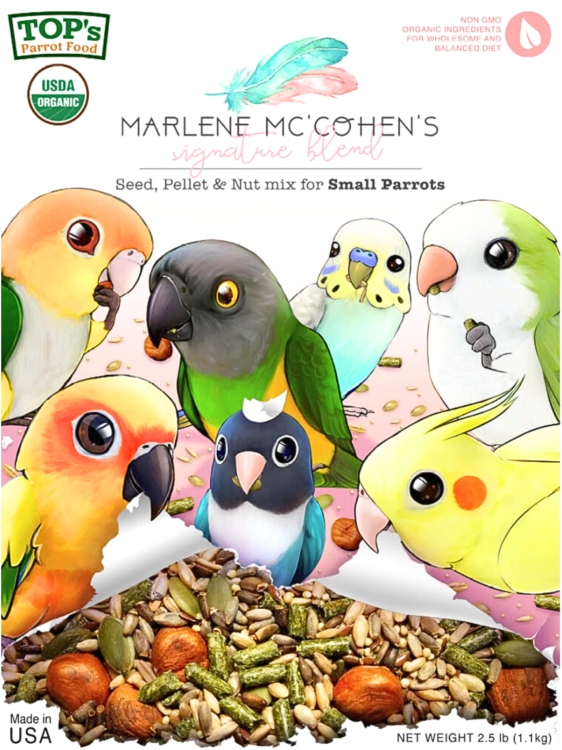 Top's by Marlene Mc`Cohens - Organiczny mix ziarna z granulatem dla małych Papugi 1,13kg od ParrotPlanet.pl