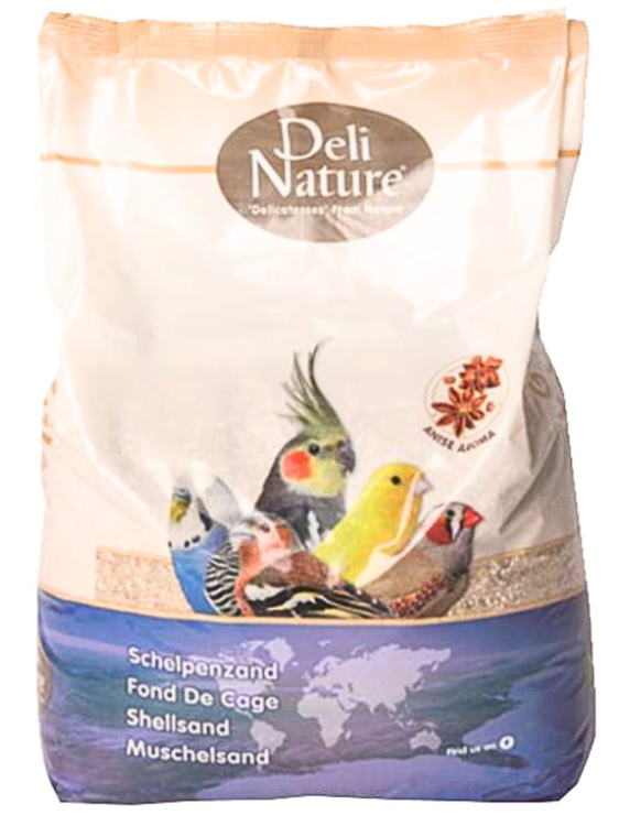 Deli Nature Piasek brązowy krzemowy z muszlami (anyżowy) 20kg od ParrotPlanet.pl