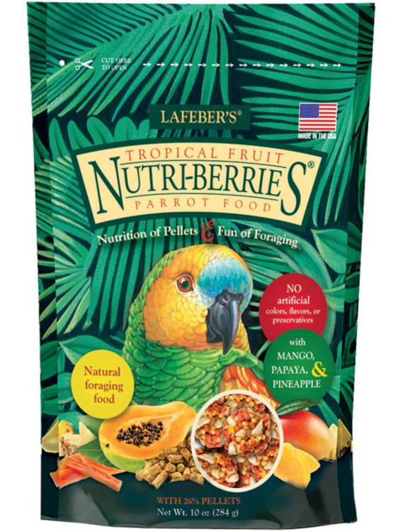 Lafeber NutriBerries Tropical Fruit- Pokarm: ziarno z owocami tropikalnymi w kształcie kuleczek dla średnich i dużych papug 28g PRÓBKA od ParrotPlanet.pl