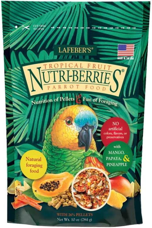 Lafeber NutriBerries Tropical Fruit- Pokarm: ziarno z owocami tropikalnymi w kształcie kuleczek dla średnich i dużych papug 28g PRÓBKA od ParrotPlanet.pl
