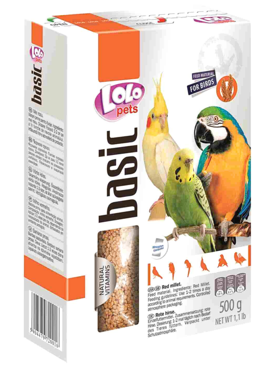 LoLo Pets BASIC Millet RED 500g proso czerwone ziarno od ParrotPlanet.pl