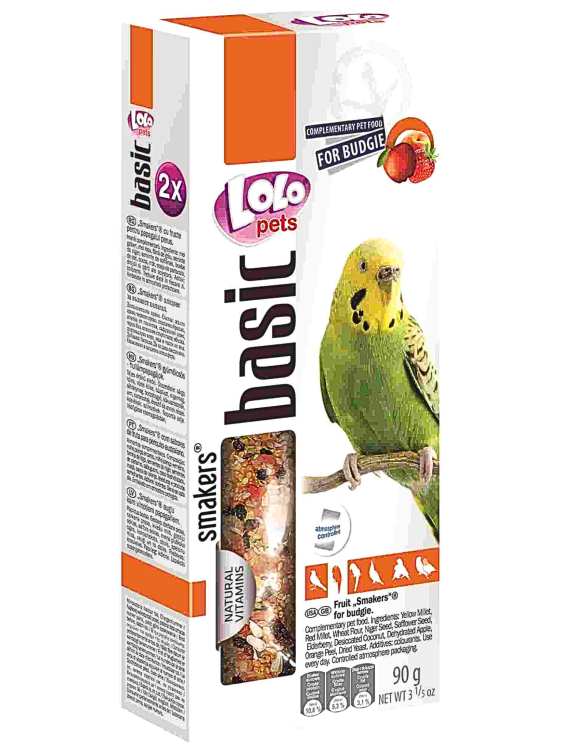 LoLo Pets Basic -Smakers OWOCOWY DEDYKOWANY DLA FALISTEJ 90g od ParrotPlanet.pl