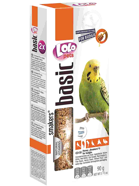 LoLo Pets Basic -Smakers MIODOWY DEDYKOWANY DLA FALISTEJ 90g od ParrotPlanet.pl
