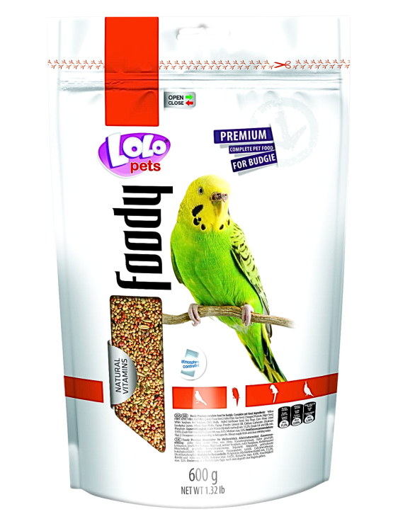 LoLo Pets FOODY Premium 600 g pokarm dla papużek falistych od ParrotPlanet.pl