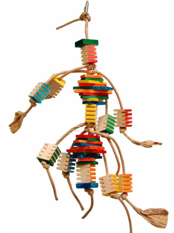 Groovy Frita Tower –Kreatywna zabawka Wieża Zręcznościowa dla Papug od ParrotPlanet.pl