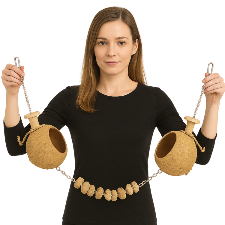 Kokosowy most dla małych i średnich papug od ParrotPlanet.pl