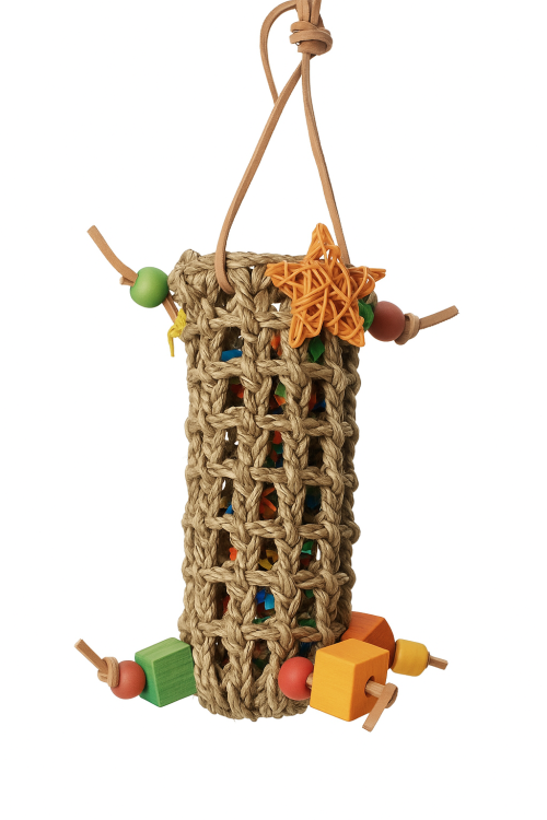 Karmiąca Tuleja - chrupiąca zabawka dla wszystkich papug od ParrotPlanet.pl