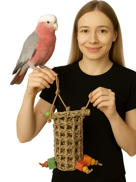 Karmiąca Tuleja - chrupiąca zabawka dla wszystkich papug od ParrotPlanet.pl