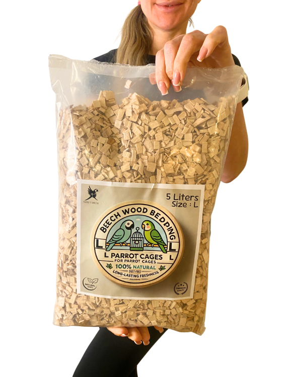 Bukowe zrębki Rozmiar L – Naturalne, higieniczne podłoże do terrariów gadów 5L od ParrotPlanet.pl