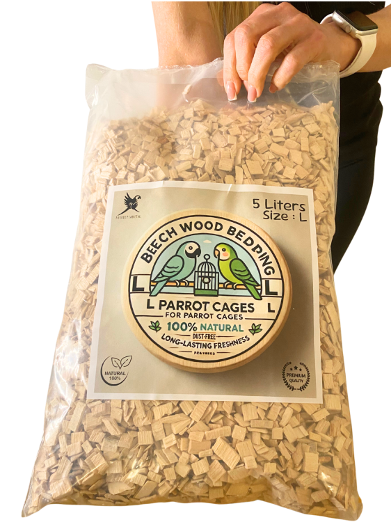 Bukowe zrębki Rozmiar L – Naturalne, higieniczne podłoże do terrariów gadów 5L od ParrotPlanet.pl