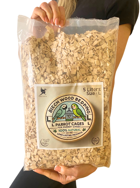 Bukowe zrębki Rozmiar L – Naturalne, higieniczne podłoże do terrariów gadów 5L od ParrotPlanet.pl