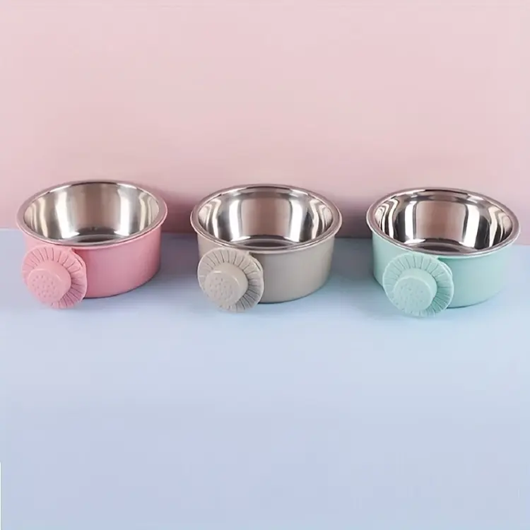 Urocza i praktyczna miseczka metalowa w rozmiarze S w pastelowo różowym kolorze | Parrot Planet