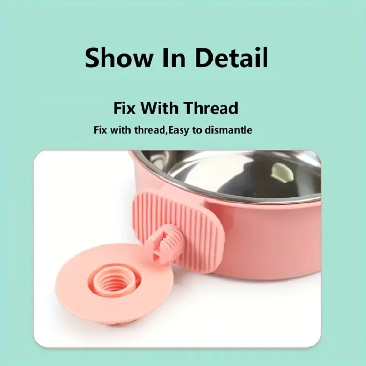 Urocza i praktyczna Miseczka metalowa w rozmiarze M w pastelowo różowym kolorze Parrot Planet