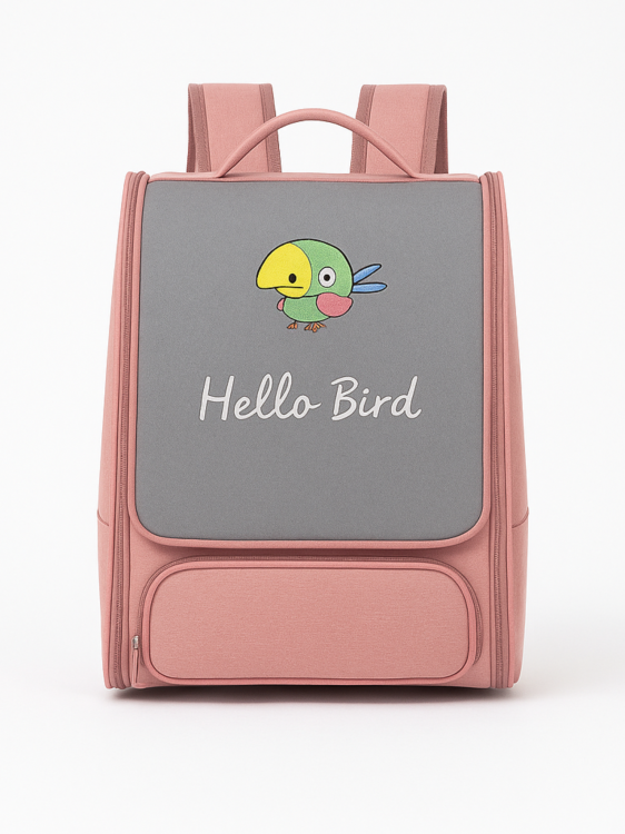 Plecak - transporterka dla papug z żerdką  | Różowa od ParrotPlanet.pl