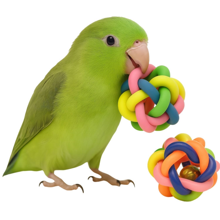 Smocza Piłka – Zestaw 2 szt. kolorowych zabawek dla papug | Parrot Planet