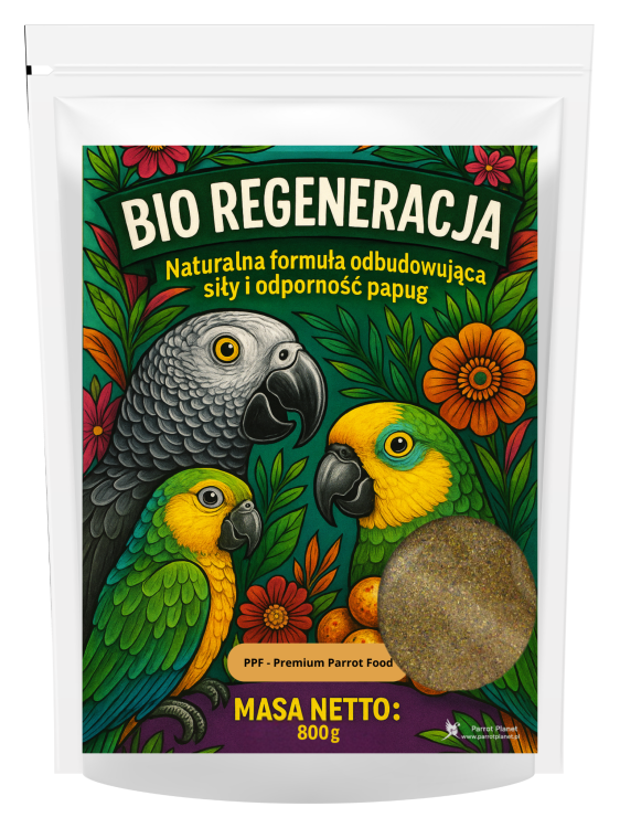 Bio Regeneracja - Naturalna formuła odbudowująca siły i odporność papug 800g  od ParrotPlanet.pl