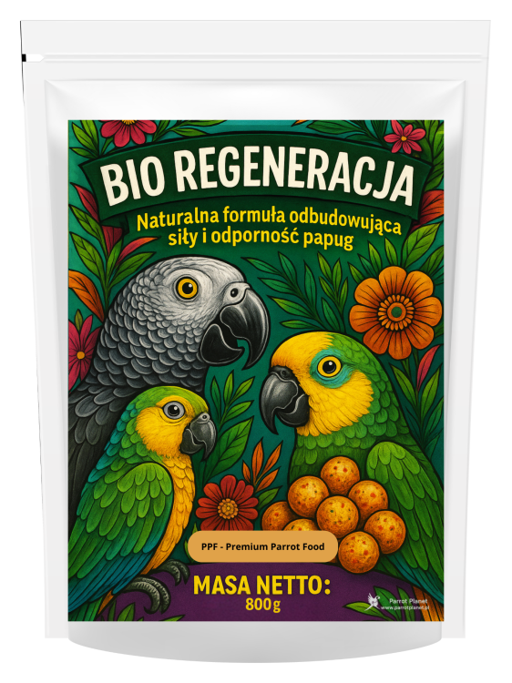 Bio Regeneracja - Naturalna formuła odbudowująca siły i odporność papug 800g  od ParrotPlanet.pl