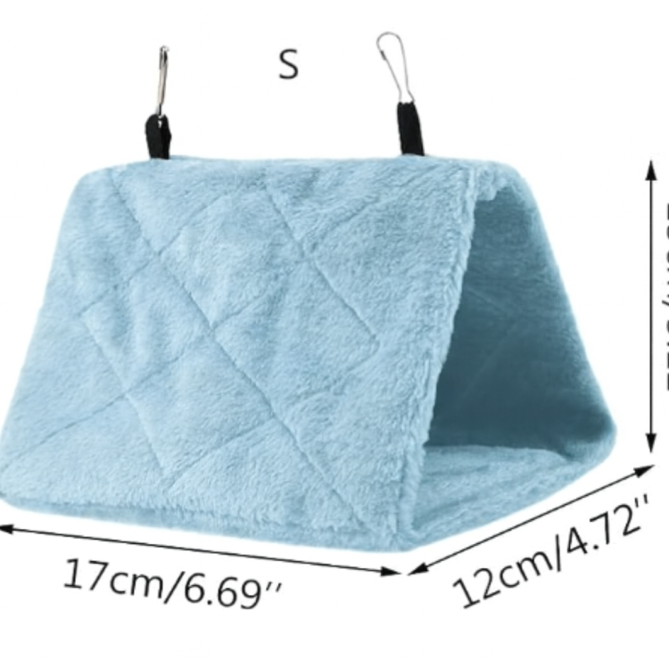 NAMIOT S NIEBIESKI | Bezpieczna Przystań | Jaskinia dla Małych Papug| 17x13 cm