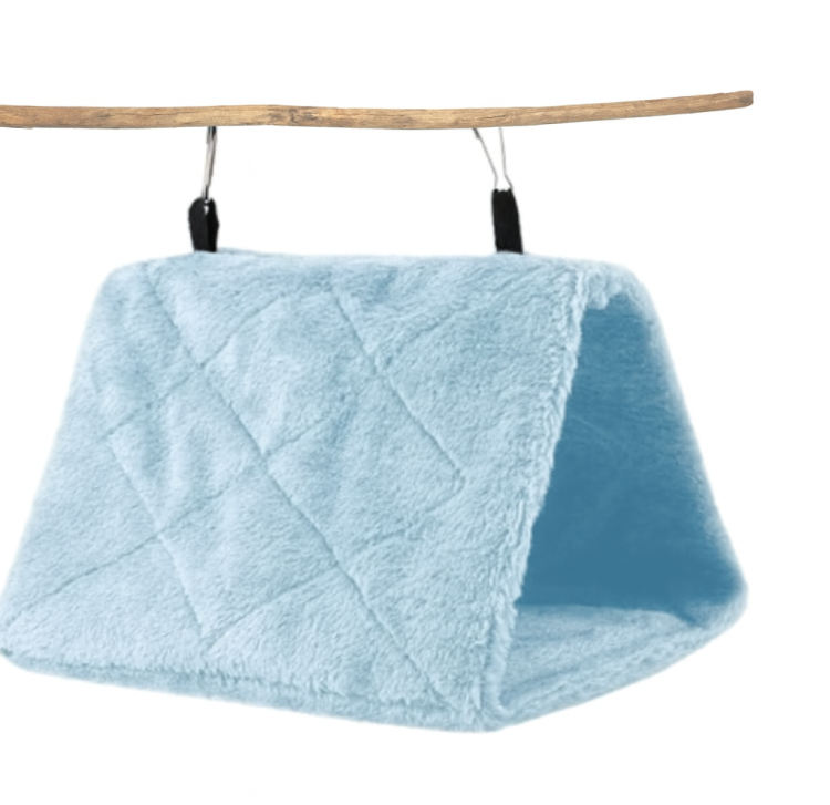 NAMIOT S NIEBIESKI | Bezpieczna Przystań | Jaskinia dla Małych Papug| 17x13 cm