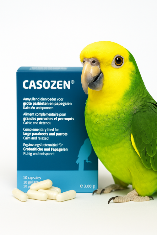 CASOZEN 10 kapsulek – Naturalny preparat przeciw stresowi i skubaniu piór dla papug od ParrotPlanet.pl
