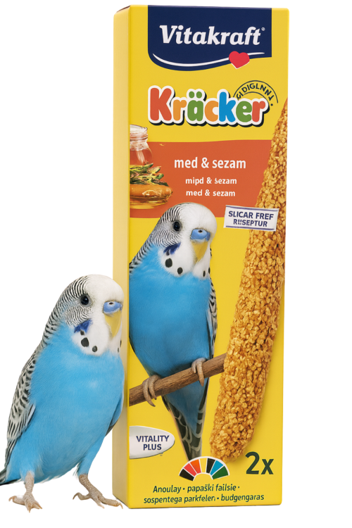 Vitakraft Premium Kracker Funny Fitness – Kolby z miodem i witaminami dla papug falistych 2 od Parrotplanet.pl