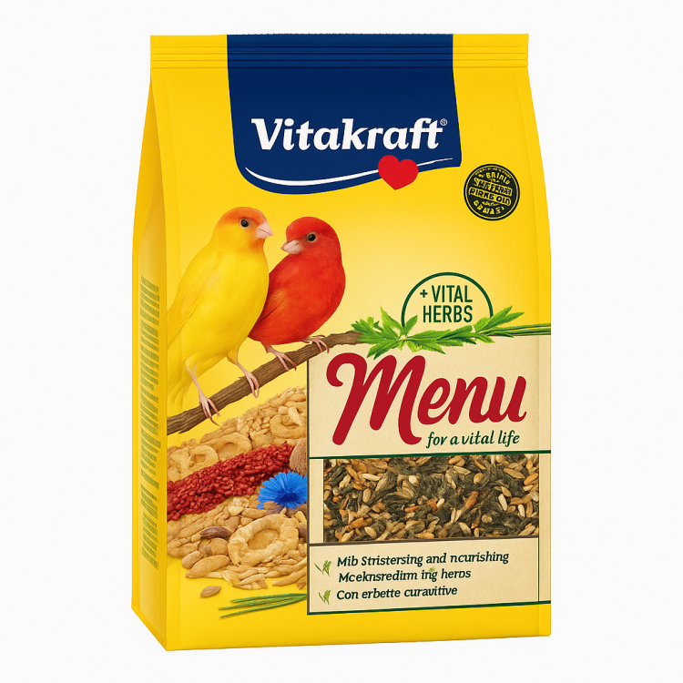 Vitakraft Menu Canario 1 kg – pełnoporcjowa karma dla kanarków z witaminami i miodem od ParrotPlanet.pl