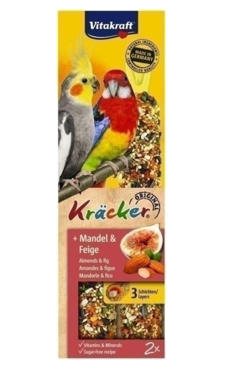 Vitakraft Kracker Premium – Figa i Migdały – wyjątkowe kolby dla Nimfy 2 szt od parrotplanet.pl