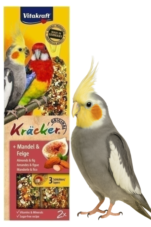 Vitakraft Kracker Premium – Figa i Migdały – wyjątkowe kolby dla Nimfy 2 szt od parrotplanet.pl