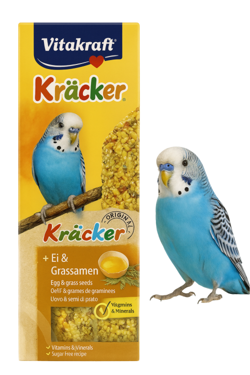 Vitakraft Kracker Jajko & Trawa dla Papug Falistych – 2 szt. | Super Smak, Naturalne Składniki, Zdrowy Dziób od ParrotPlanet.pl