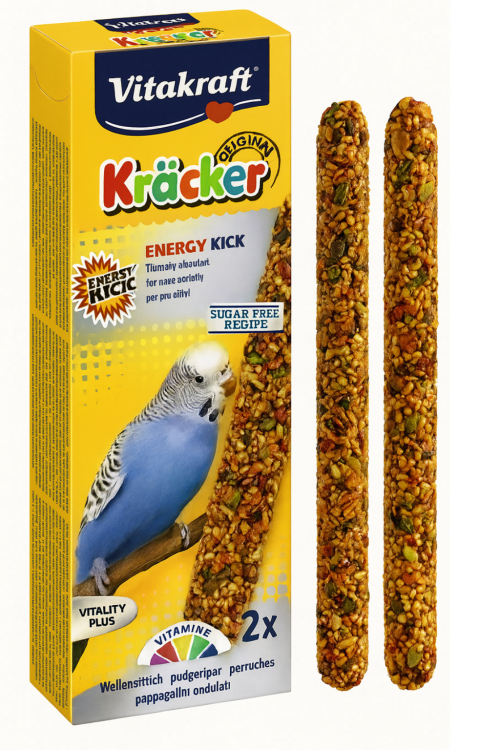 VITAKRAFT KRÄCKER ENERGY dla papug falistych – 2 szt. | Naturalna energia, ziarna, miód, jaja od parrotplanet.pl