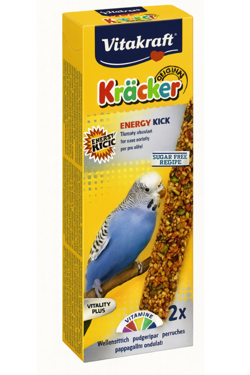 VITAKRAFT KRÄCKER ENERGY dla papug falistych – 2 szt. | Naturalna energia, ziarna, miód, jaja od parrotplanet.pl