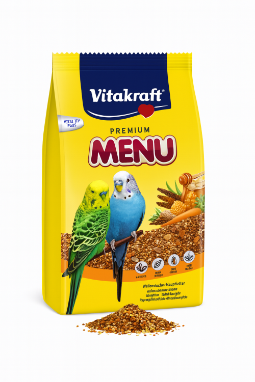 Vitakraft Menu Falista 1 kg – pełnowartościowa karma dla papużek falistych | świeże ziarna + jod + witaminy od ParrotPlanet.pl