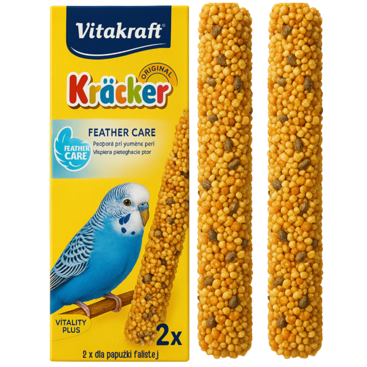 Vitakraft Premium Kracker Funny Fitness – kolby witaminowe dla papug falistych na okres pierzenia 2 szt od Parrotplanet.pl