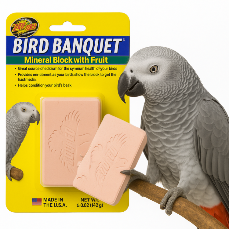 Zoo Med | Fruit Formula Bird Banquet XL | Duży blok wapienny z owocami dla papug 142 g od ParrotPlanet.pl