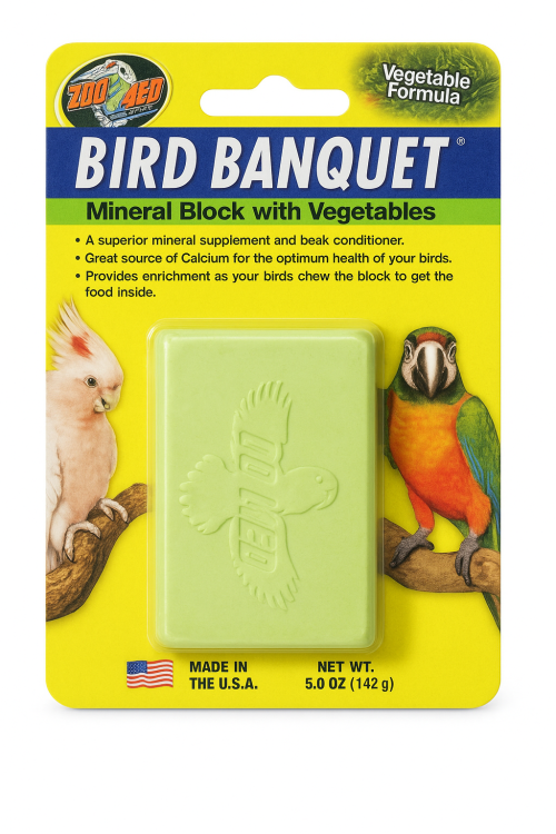 Zoo Med | Vegetable Formula Bird Banquet | wapienny blok warzywny dla papug | 142 g od ParrotPlanet.pl