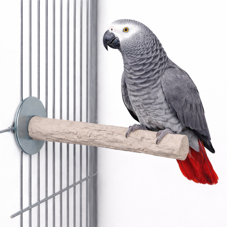 Back Zoo Nature Super Stone Perch 28 cm Ø40 mm – mineralna żerdź do klatki dla średnich i dużych papug do ścierania pazurków i dzioba od Parrotplanet.pl