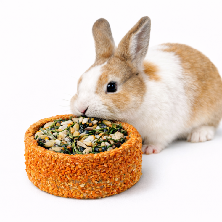 Smakowe tuneliki nadziewane Marchewką i ziarnem - dla wszystkich gryzoni w tym: królików, kawii domowej, myszy, chomików, szczurów, myszoskoczków od ParrotPlanet.pl
