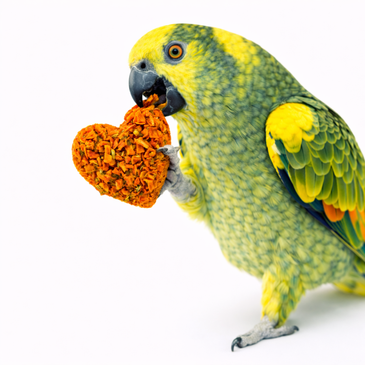 Marchewkowe Serduszko dla Papug – Naturalna Przekąska Pełna Zdrowia  od ParrotPlanet.pl