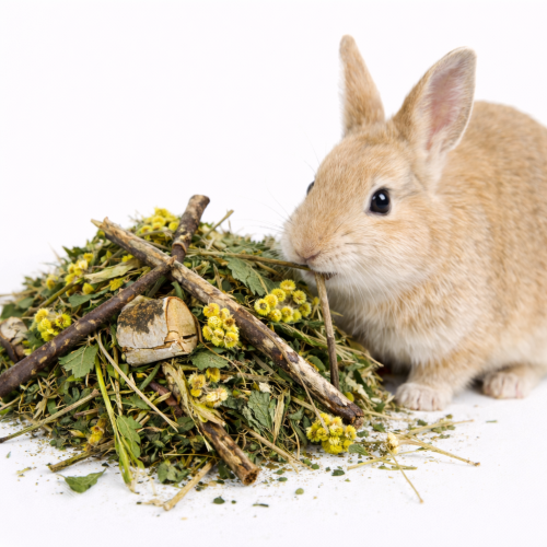 Ziółka i Gałązki dla Kawii Domowej – naturalna mieszanka dla gryzoni 400 g od ParrotPlanet.pl