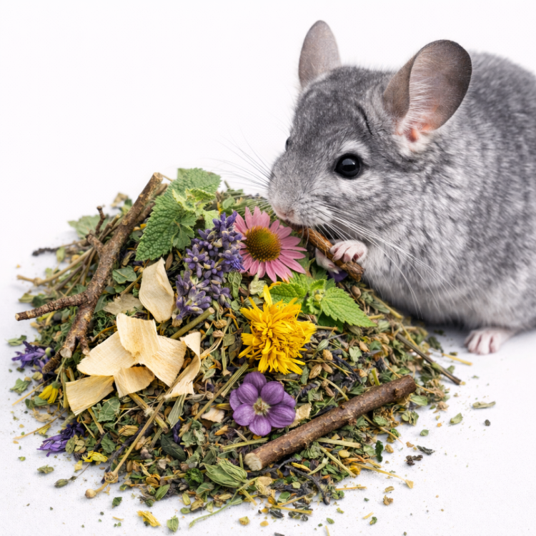 Ziółka i Gałązki dla Szynszyli i Koszatniczek – Przysmak 100g  od ParrotPlanet.pl