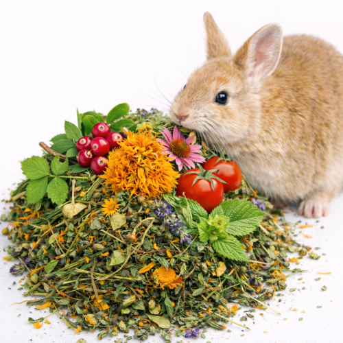 Zioła i Gałązki dla Królika – naturalna mieszanka do żywienia 100 g od ParrotPlanet.pl