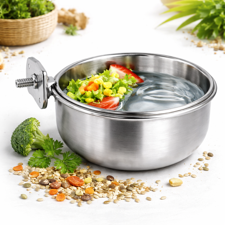 DUVO+ miska przykręcana do klatki dla ptaków 8 cm 210 ml od ParrotPlanet.pl
