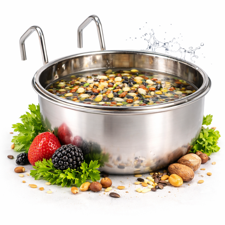 Miseczka metalowa dla papug - wieszana - 840ml od ParrotPlanet.pl