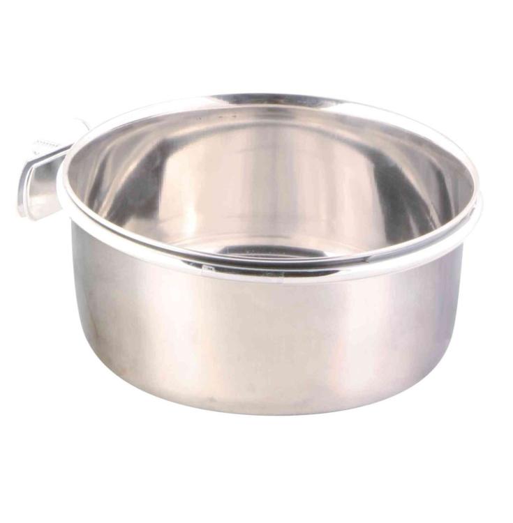 Miseczka metalowa dla papug ze stali przykręcana - 600ml