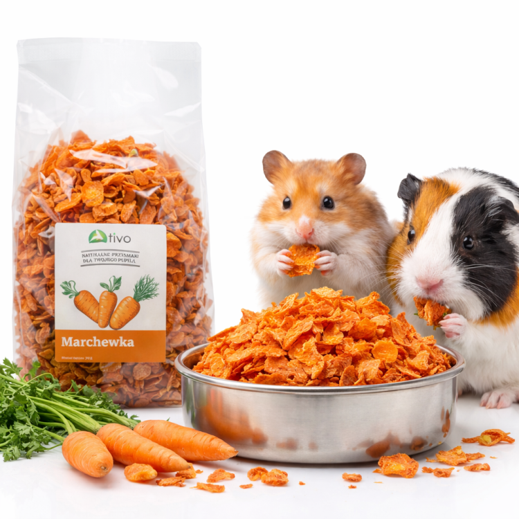Chrupiąca marchewka dla gryzoni – naturalny przysmak warzywny | 125 g od ParrotPlanet.pl