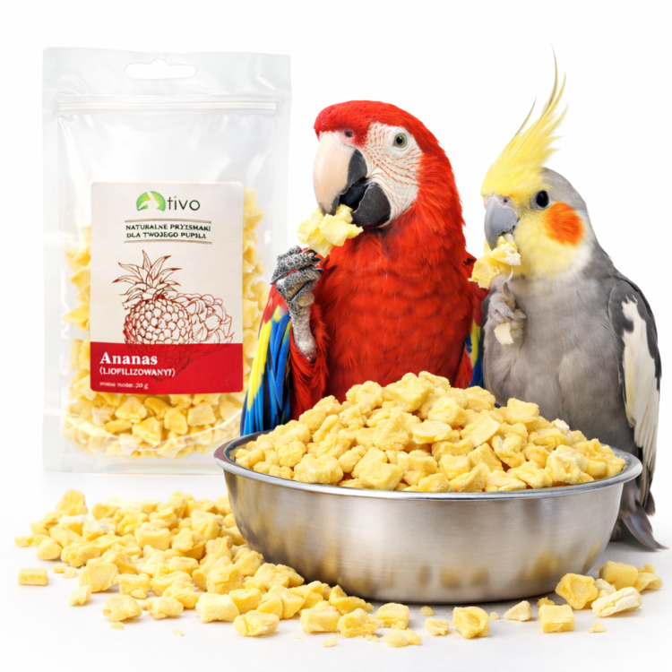 Chrupiący AnaNas - owoc liofilizowany cały 25g od ParrotPlanet.pl